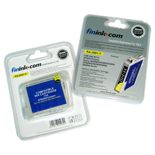 Keltainen mustepatruuna, korvaa Epson T0614 | Finink.com