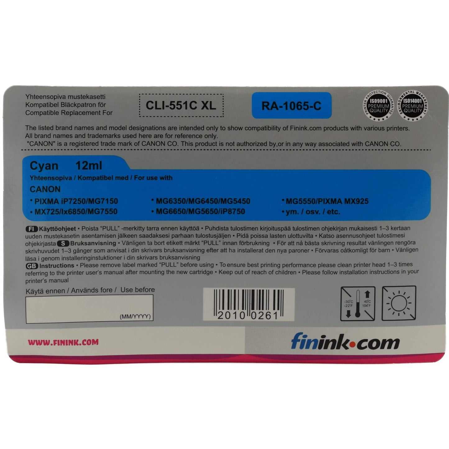 Cyan mustepatruuna, korvaa HP CN046AE (HP 951XL) | Finink.com