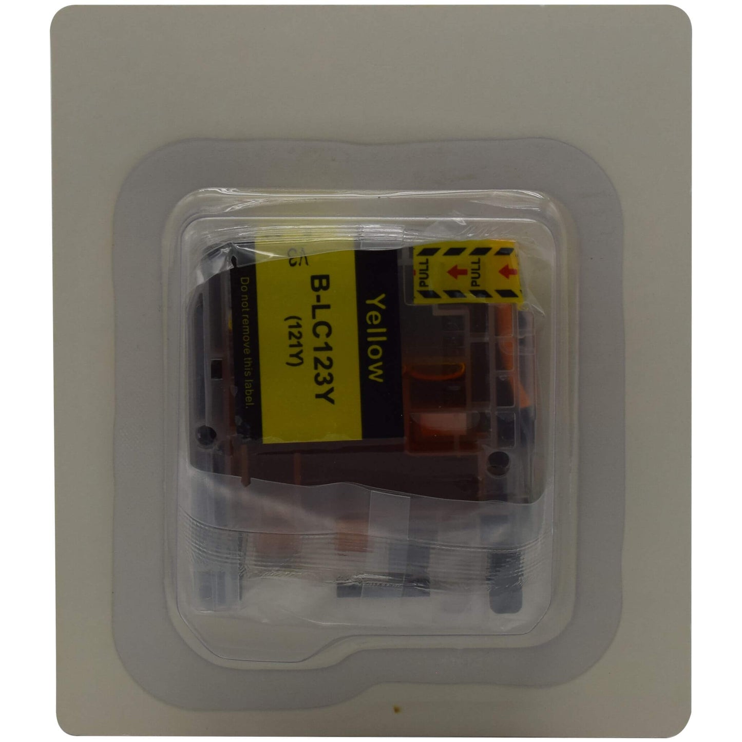 Keltainen mustepatruuna, korvaa Brother LC123Y | Finink.com