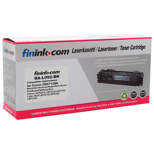 Musta värikasetti, korvaa Canon CRG-712 (1870B002) | Finink.com