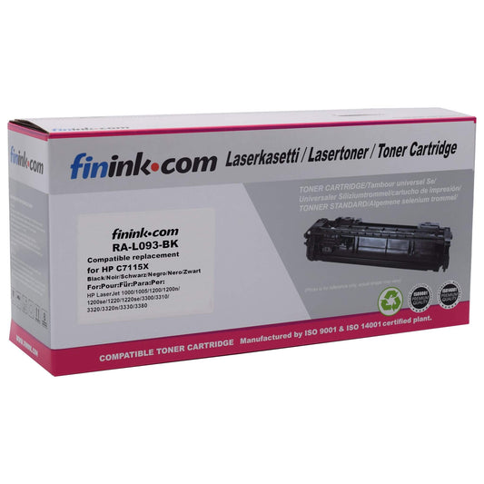 Musta värikasetti, korvaa HP C7115X (HP 15X) | Finink.com