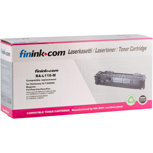 Magenta värikasetti, korvaa Samsung CLT-M406S | Finink.com